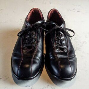 Tod's Black Leather Lace-Up Driving Shoes 9.5